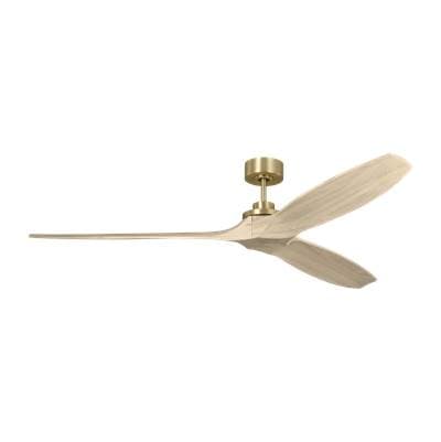 Visual Comfort Fan Collection Collins Smart 70 Ceiling Fan in Burnished Brass with Washed White...