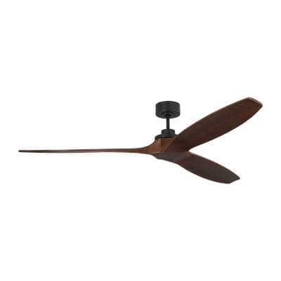 Visual Comfort Fan Collection Collins Smart 70 Ceiling Fan in Midnight Black with Dark Walnut...