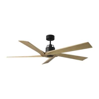 Visual Comfort Fan Collection Aspen 56 Ceiling Fan in Midnight Black with Natural Honey Blades -... by Visual Comfort Fan Collection