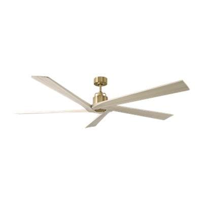 Visual Comfort Fan Collection Aspen 70 Ceiling Fan in Burnished Brass with Washed White Oak... by Visual Comfort Fan Collection