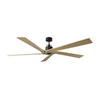 Visual Comfort Fan Collection Aspen 70 Ceiling Fan in Midnight Black with Natural Honey Blades -...
