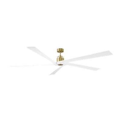 Visual Comfort Fan Collection Aspen 84 Ceiling Fan in Burnished Brass with Matte White Blades -... by Visual Comfort Fan Collection