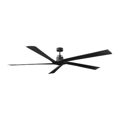 Visual Comfort Fan Collection Aspen 84 Ceiling Fan in Midnight Black with Midnight Black Blades...