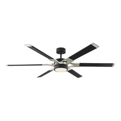 Visual Comfort Fan Collection Loft 62 LED Ceiling Fan in and Brushed Steel Accents with Blades...