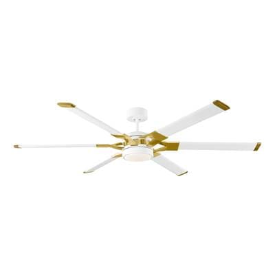 Visual Comfort Fan Collection Loft 62 LED Ceiling Fan in and Burnished Brass Accents with Blades...
