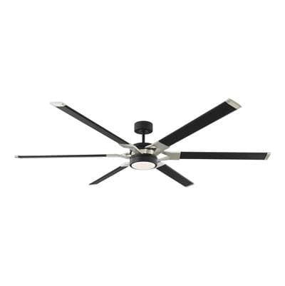 Visual Comfort Fan Collection Loft 72 LED Ceiling Fan in and Brushed Steel Accents with Blades...