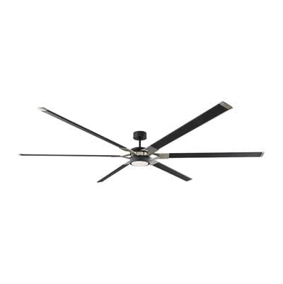 Visual Comfort Fan Collection Loft 96 LED Ceiling Fan in and Brushed Steel Accents with Blades...