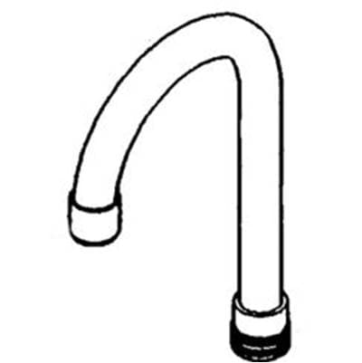 Moen Commercial Gooseneck Spout (5-3/8'' Reach, 13-1/4'' Height - Chrome