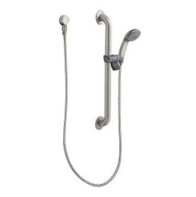 Moen Commercial Classic Brushed Nickel Slide Bar/grab Bar Shower