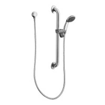 Moen Commercial Chrome/stainless Slide Bar/grab Bar Shower - Chrome Stainless