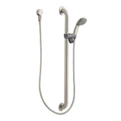Moen Commercial Classic Brushed Nickel Slide Bar/grab Bar Shower