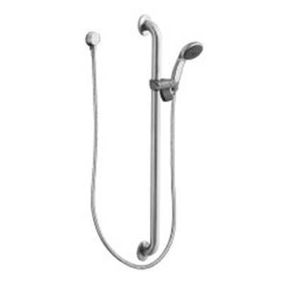 Moen Commercial Chrome/stainless Slide Bar/grab Bar Shower - Chrome Stainless
