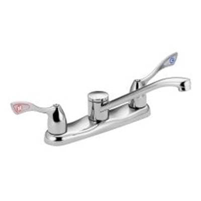 Moen Commercial Chrome Two-handle Kitchen Faucet by Moen Commercial