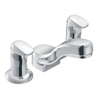 Moen Commercial Chrome Two-handle Metering Lavatory Faucet by Moen Commercial
