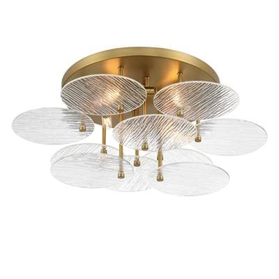 Minka-lavery 4 Light Flush Mount - Soft Brass