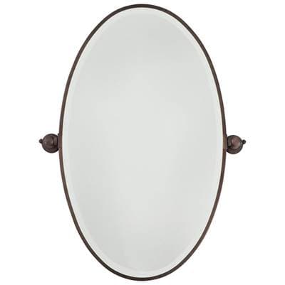 Minka-lavery Xl Oval Mirror - Beveled - Dark Brushed Bronze