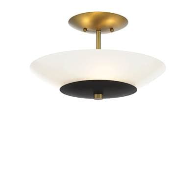 Minka-lavery Bax 3 Light Flush Mount - Sand Coal Soft Brass by Minka-Lavery