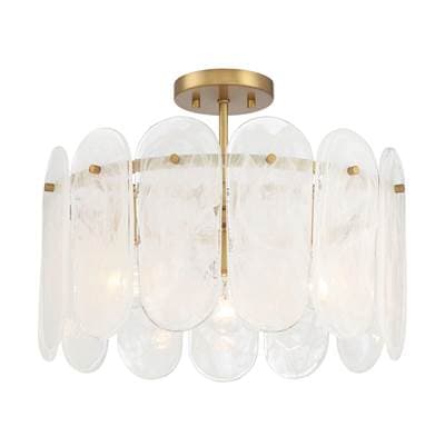 Minka-lavery 3 Light Semi Flush - Legacy Brass