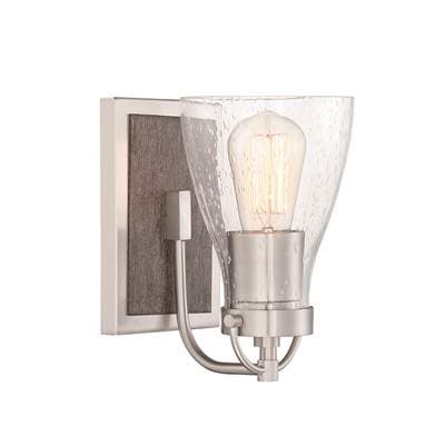Minka-lavery 1 Light Bath - Brushed Nickel Shale Wood by Minka-Lavery