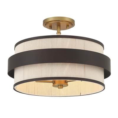 Minka-lavery 3 Light Semi Flush - Legacy Brass Painted by Minka-Lavery