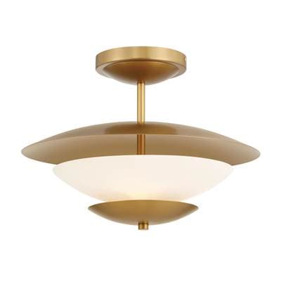 Minka-lavery 3 Light Semi Flush - Legacy Brass