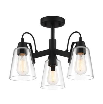 Minka-lavery 3 Light Semi Flush - Coal