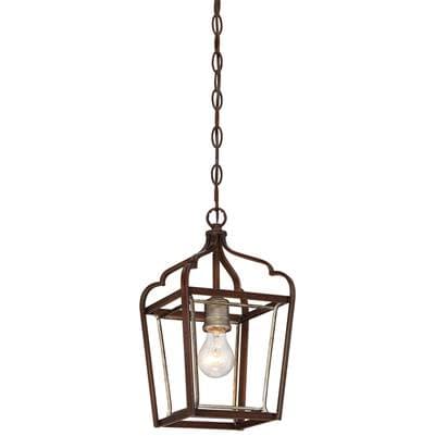 Minka-lavery 1 Light Mini Pendant - Dark Rubbed Sienna Aged Silver