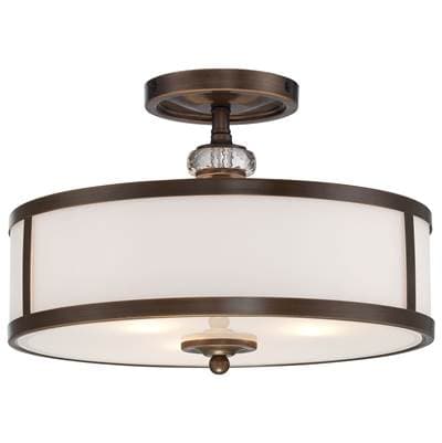 Minka-lavery 3 Light Semi Flush Mount - Dark Noble Bronze
