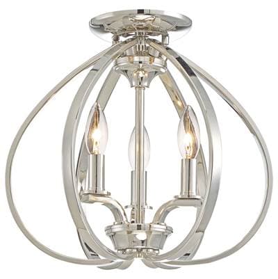 Minka-lavery 3 Light Semi Flush Mount - Polished Nickel by Minka-Lavery