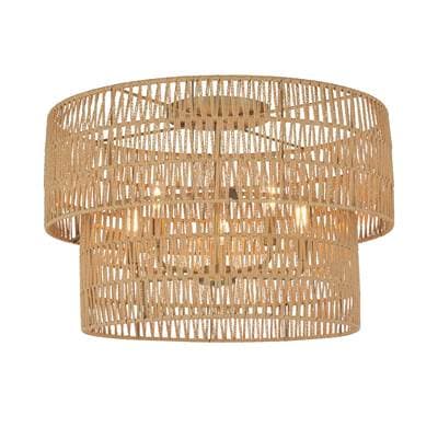 Minka-lavery 5 Light Flush Mount - Soft Brass