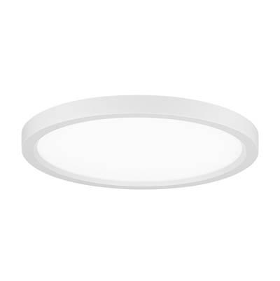 15'' Round Led Flush Mount - White
