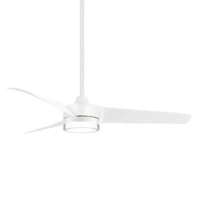 Minka Aire Veer 56 In. LED Indoor Flat White Ceiling Fan with Remote by Minka Aire