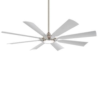 Minka Aire Future 65 In. LED Indoor Brushed Nickel Wet Ceiling Fan with Remote by Minka Aire