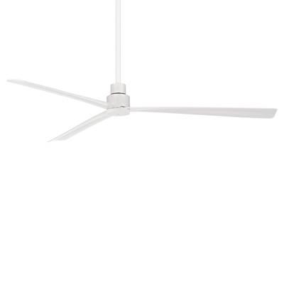 Simple 65 in. Flat White Ceiling Fan with Remote by Minka Aire