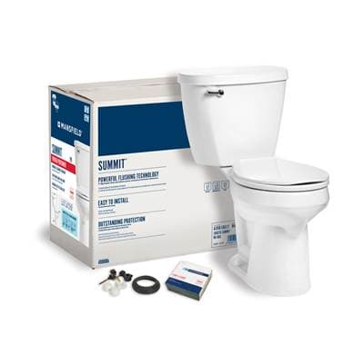 Mansfield Plumbing Summit 1.6 Round Smartheight Complete Toilet Kit - White
