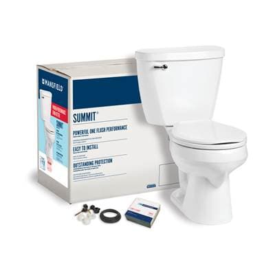 Mansfield Plumbing Summit 1.28 Round Complete Toilet Kit - White