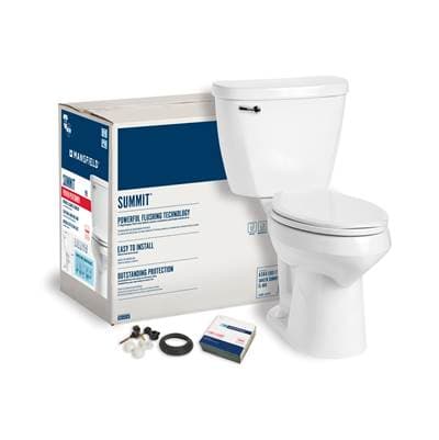 Mansfield Plumbing Summit 1.28 Elongated Smartheight Complete Toilet Kit - White