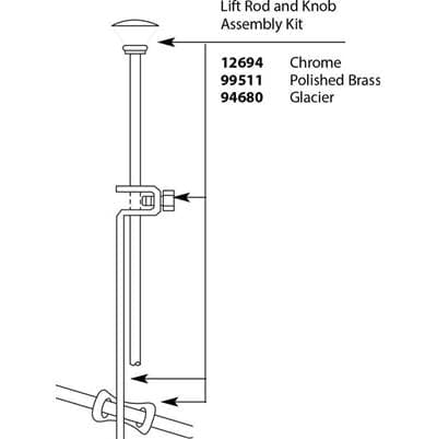 Moen MOEN LIFT ROD - Chrome by Moen