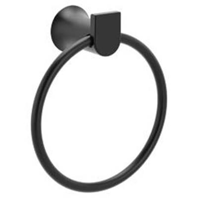 Moen Genta Lx Towel Ring Bl - Matte Black by Moen