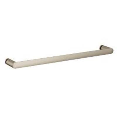 Contemporary Round Glass Install 18'' Towel Bar, Bn - Brushed Nickel