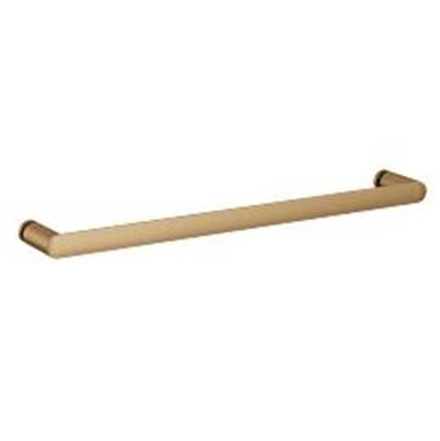 Contemporary Round Glass Install 18'' Towel Bar, Bzg - Bronzed Gold by Moen