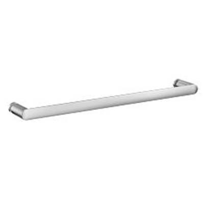 Contemporary Round Glass Install 18'' Towel Bar, Ch - Chrome