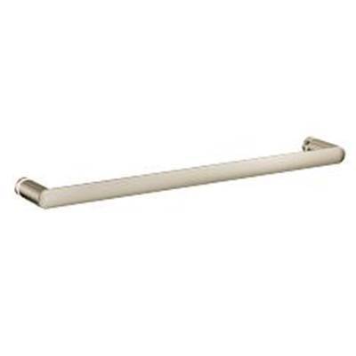 Contemporary Round Glass Install 18'' Towel Bar, Nl - Polished Nickel