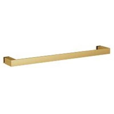 Contemporary Square Glass Install 18'' Towel Bar, Bg - Brushed Gold by Moen