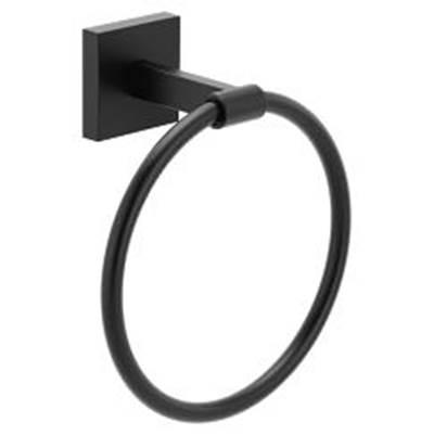 Moen Triva Towel Ring Bl - Matte Black by Moen