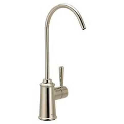 Polished nickel one-handle beverage faucet