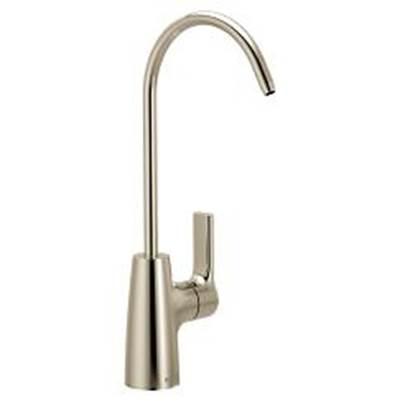 Polished nickel one-handle beverage faucet