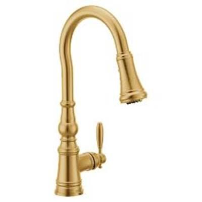 Brushed Gold One-Handle Kitchen Faucet