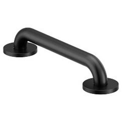 Moen Matte Black 12'' Concealed Screw Grab Bar by Moen