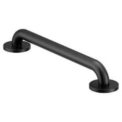 Moen Matte Black 16'' Concealed Screw Grab Bar by Moen